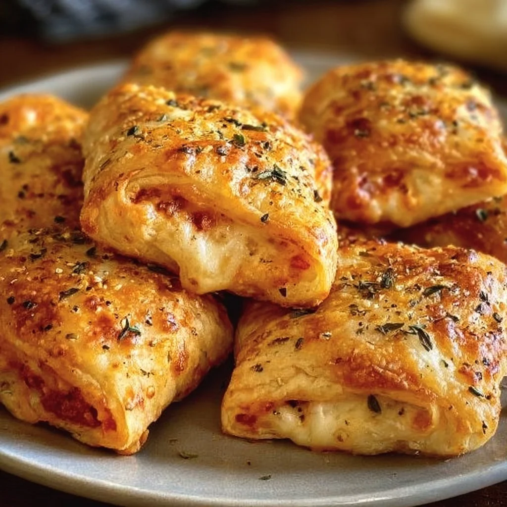 Crispy air fryer pizza rolls served on a plate, ready to enjoy.