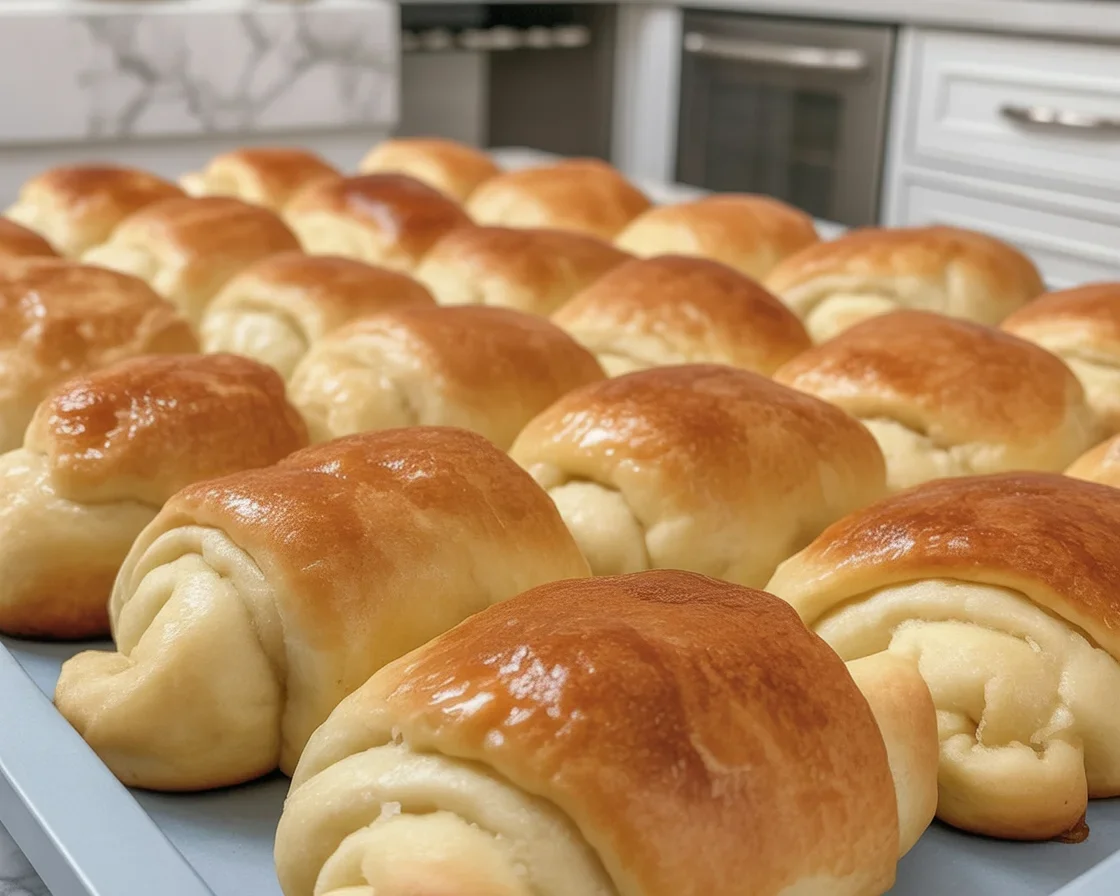 Delicious Chicken Stuffed Crescent Rolls filled with creamy chicken and cheese.