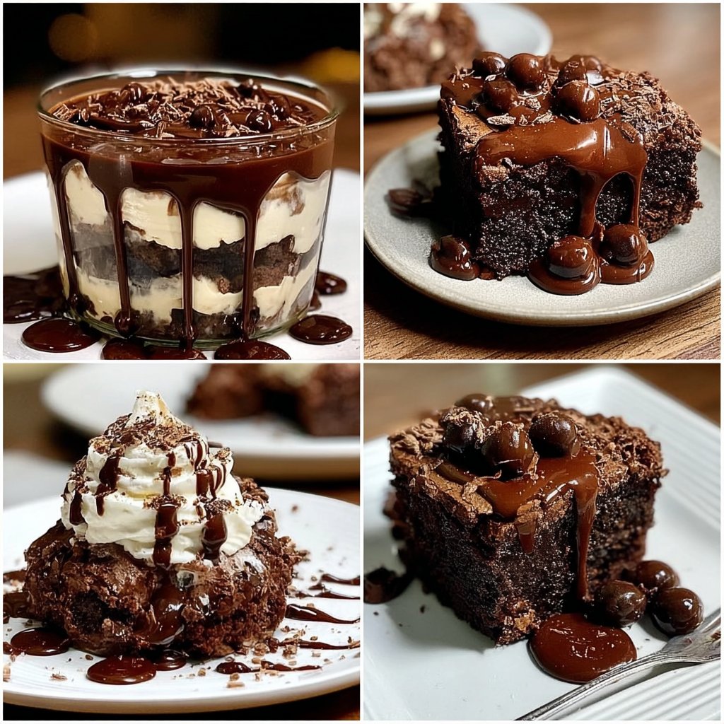 Chocolate Trifle & Brownies