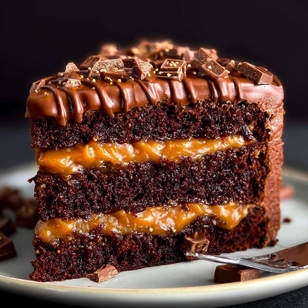 Caramel-Filled Chocolate Cake