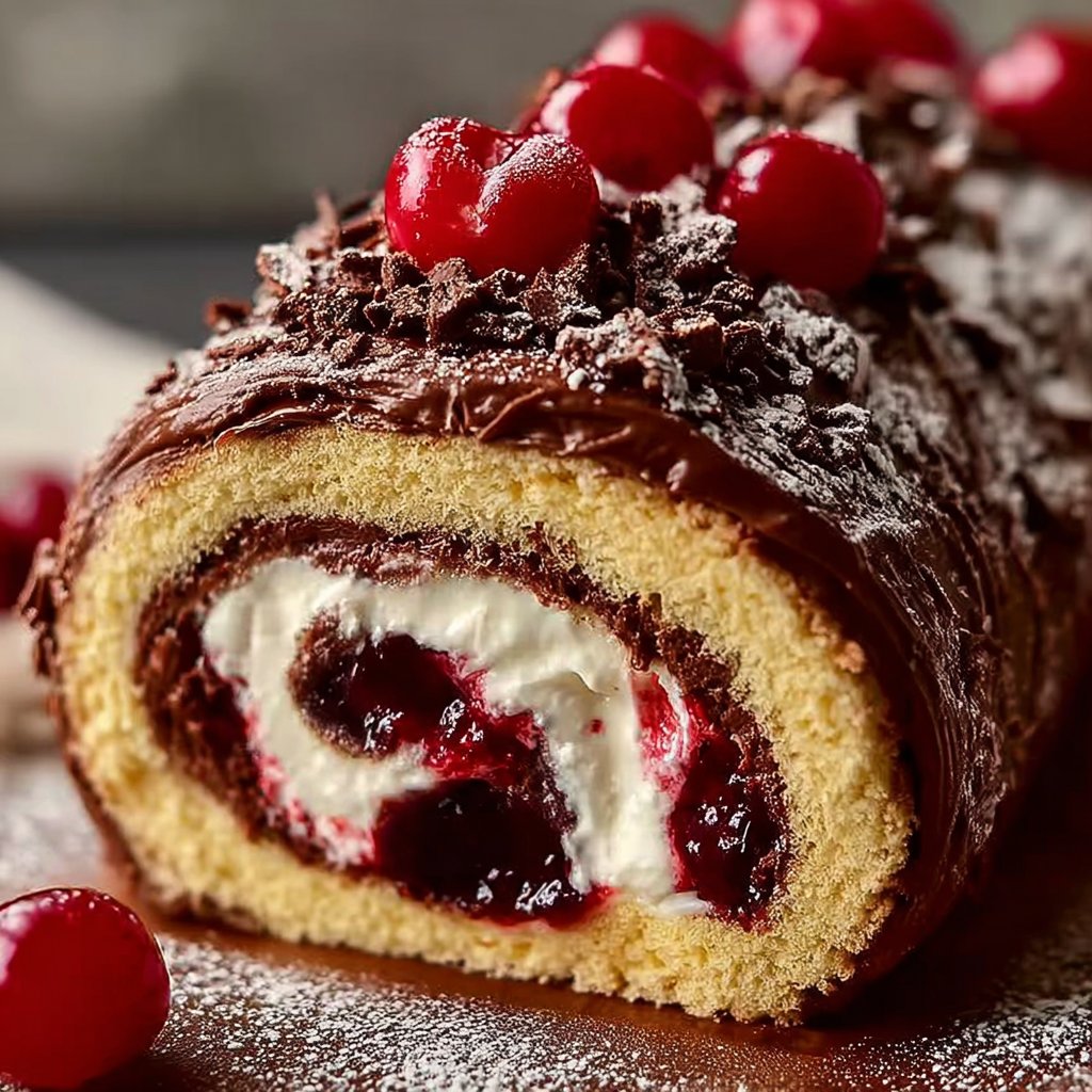 Black Forest Roll Cake