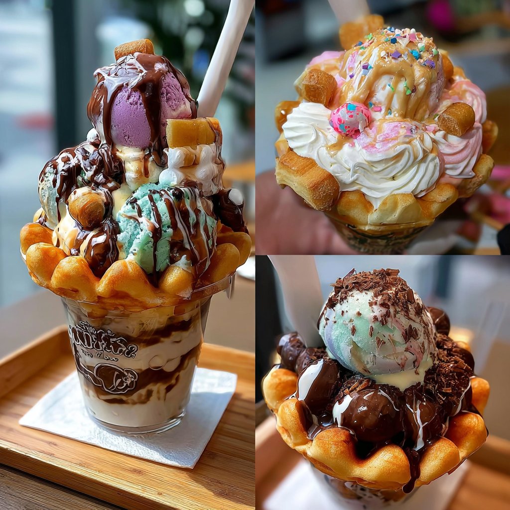 Ice Cream Bubble Waffle
