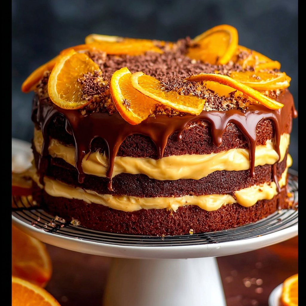 Chocolate Orange Cake with Zesty Frosting