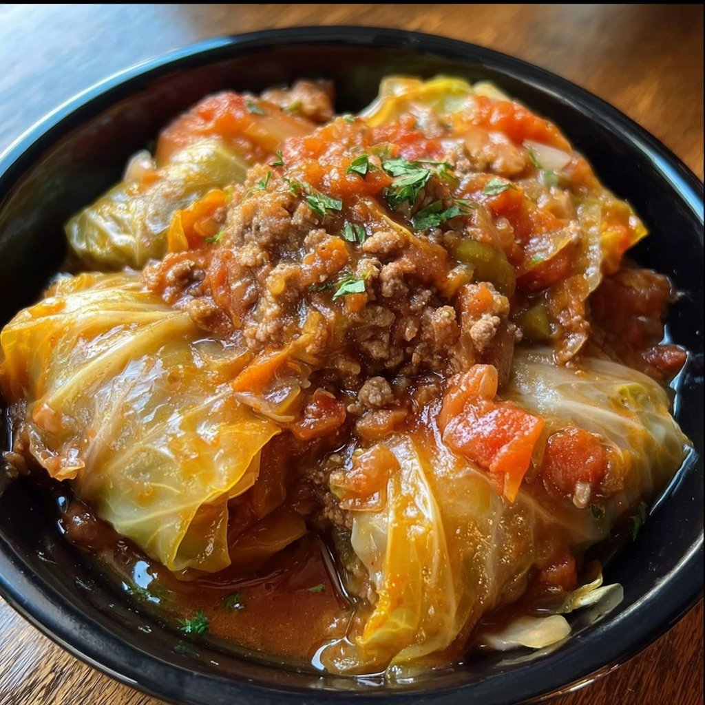 Slow Cooker Unstuffed Cabbage Rolls