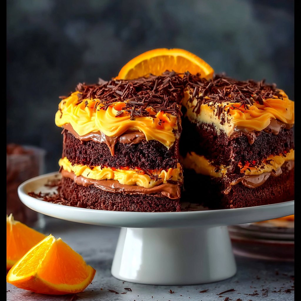 Chocolate Orange Cake with Zesty Frosting