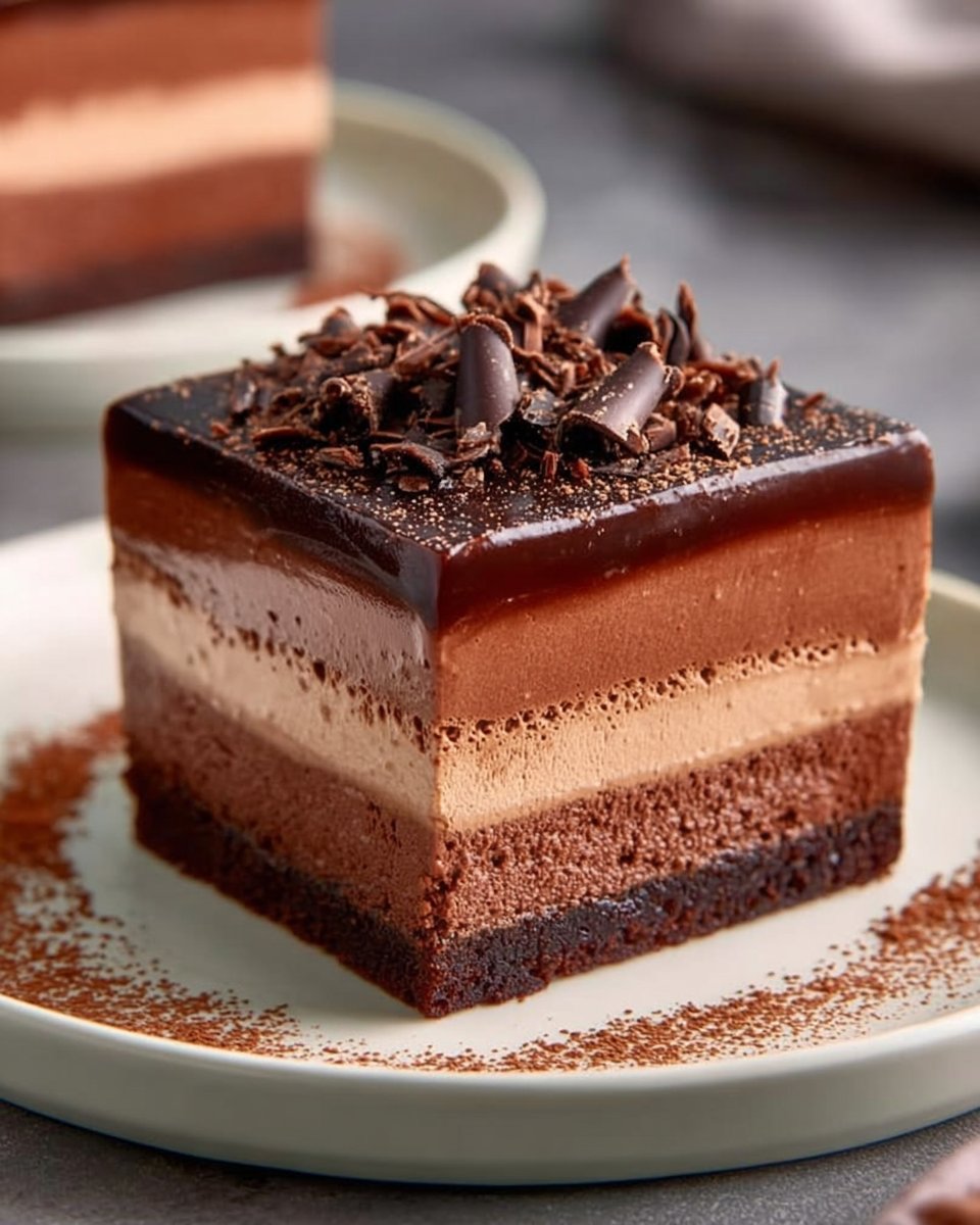 Triple Chocolate Mousse Cake