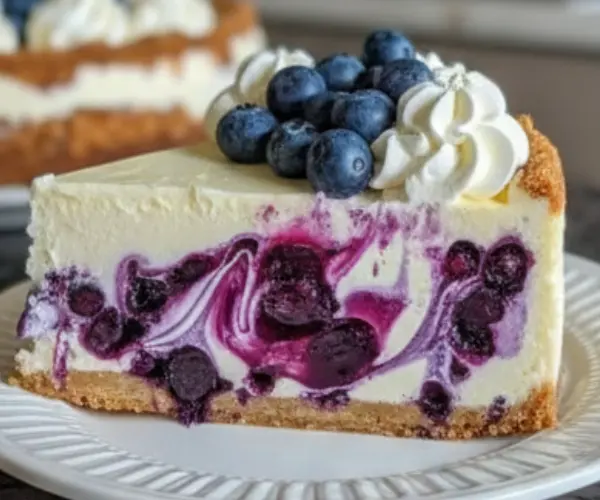 Blueberry Swirl Cheesecake