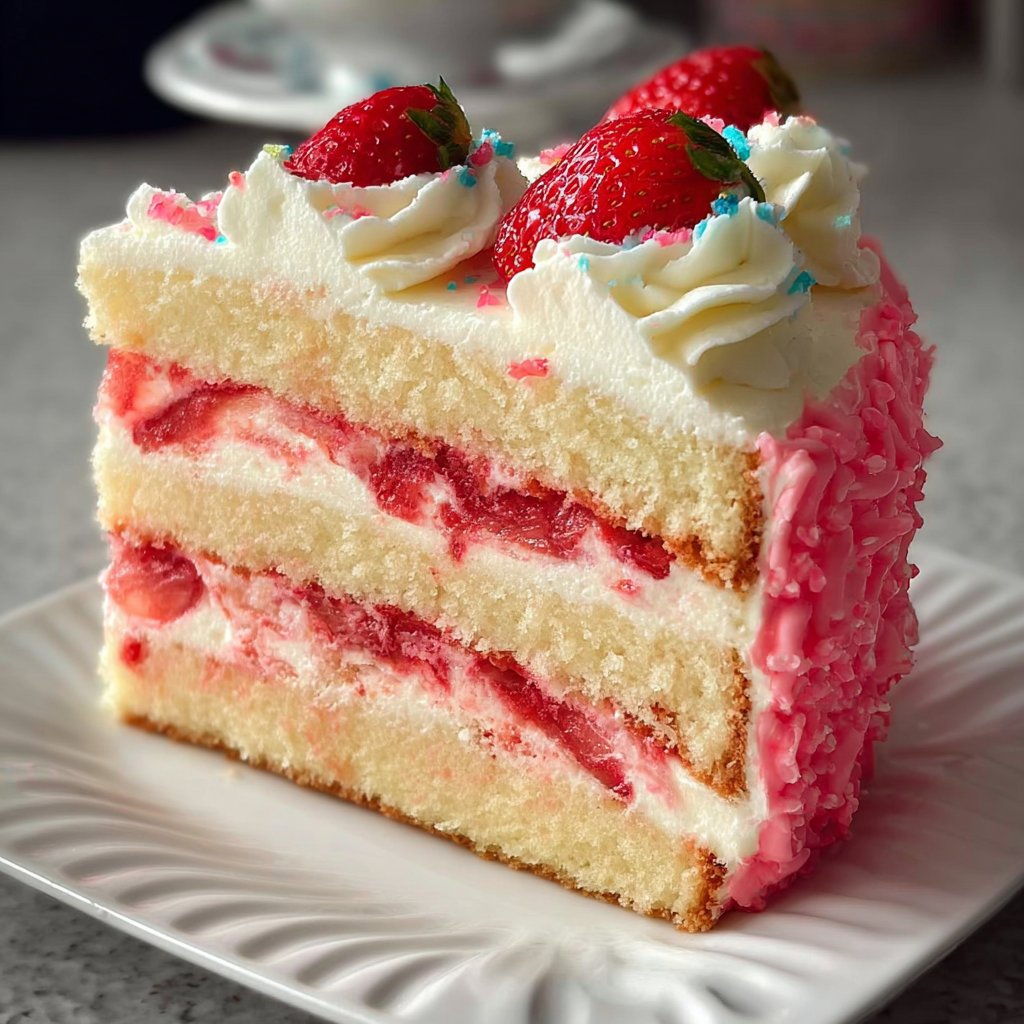 Strawberry and Cream Cake