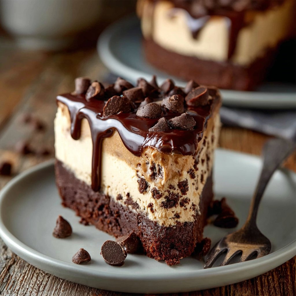 Chocolate Chip Peanut Butter Cheesecake Cake