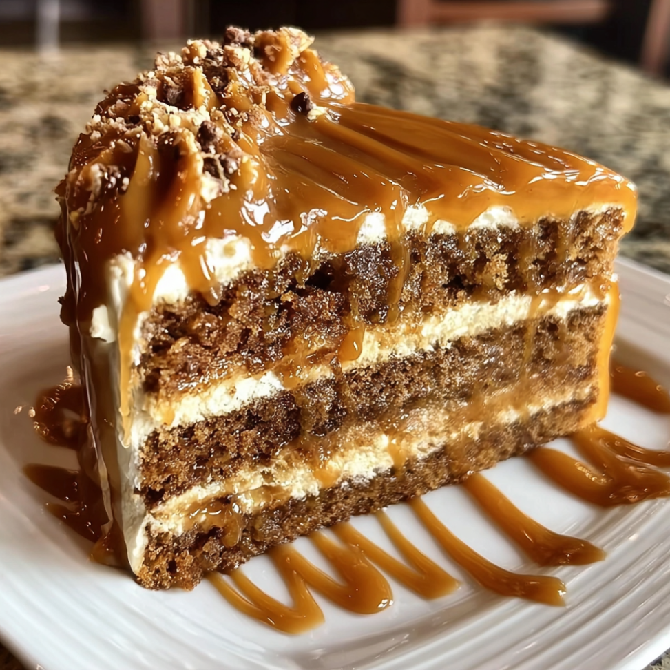 Gooey Coffee Caramel Cake
