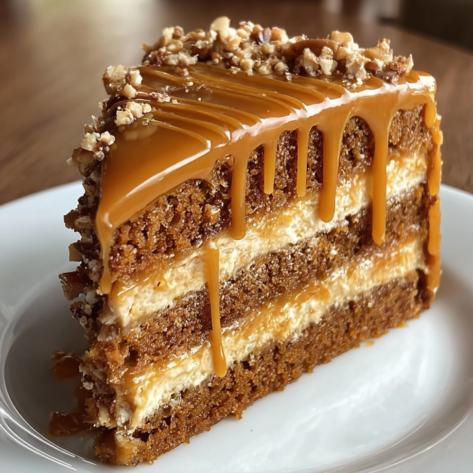 Gooey Coffee Caramel Cake