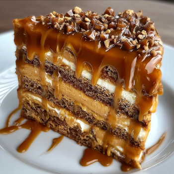 Gooey Coffee Caramel Cake
