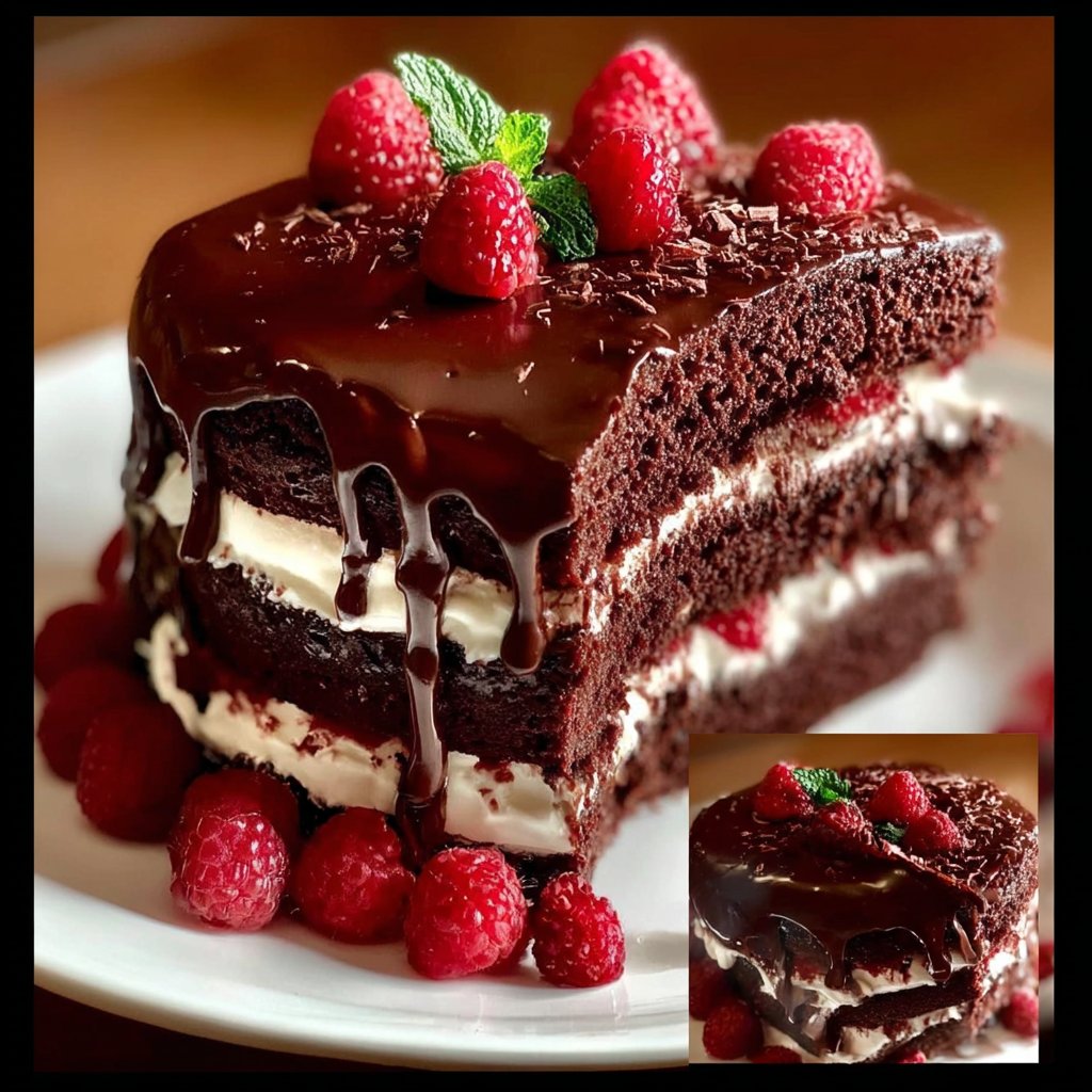 Homemade Chocolate Raspberry Cake & Frosting