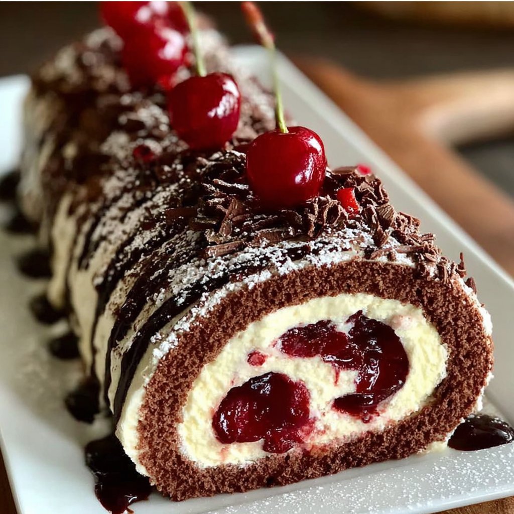 Black Forest Roll Cake