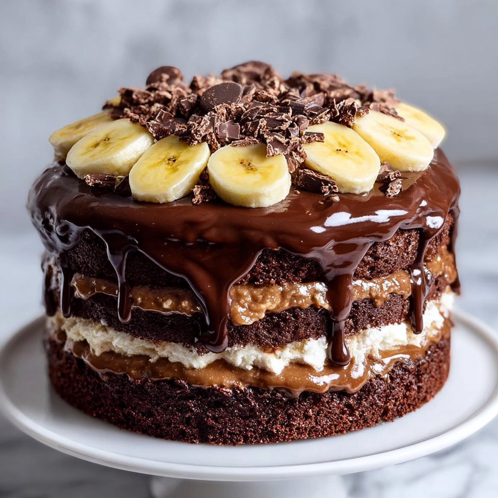 Double Chocolate Banana Layer Cake