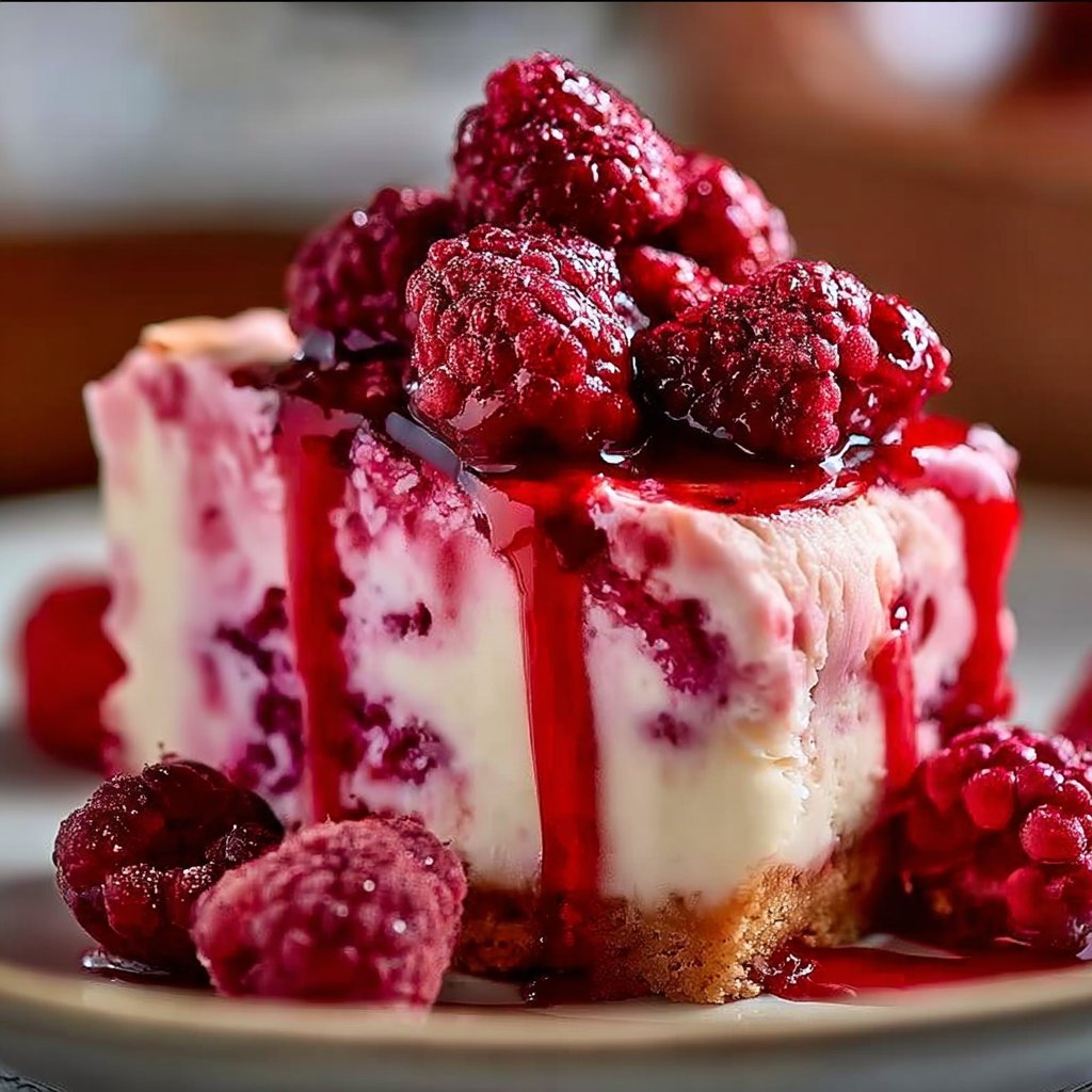 Raspberry Ice Cream Cheesecake