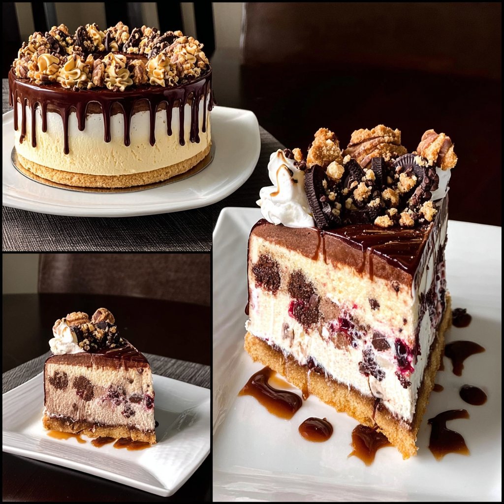 Chocolate-Studded Ice Cream Cake