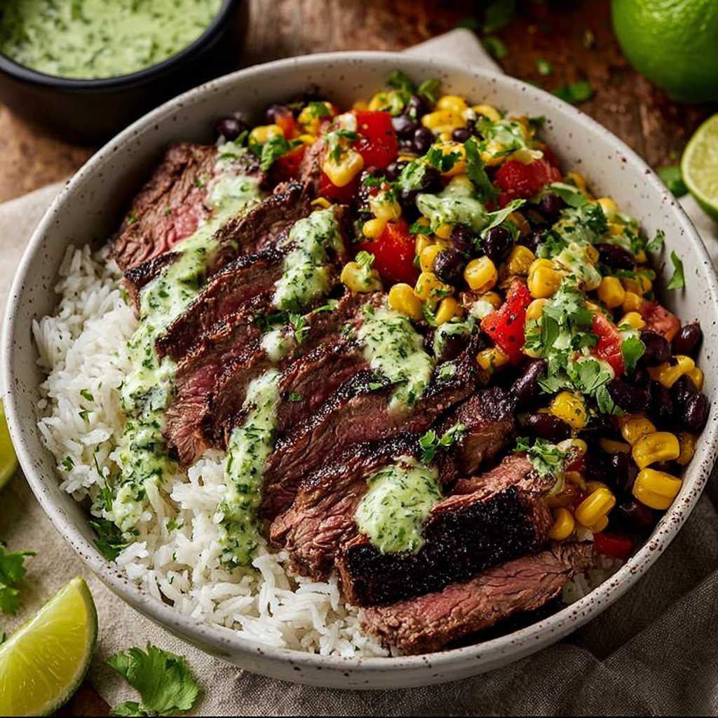 Cilantro Lime Steak Bowls