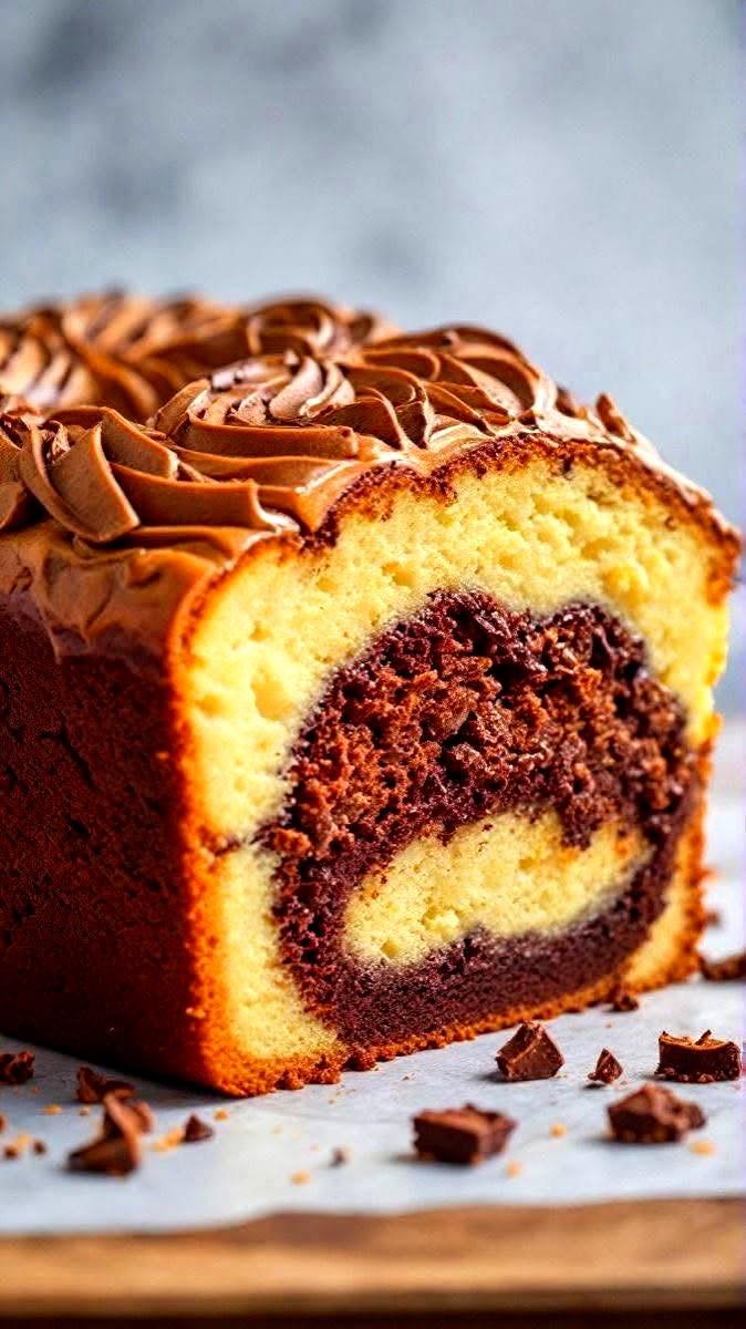 Marble Cake Loaf with Biscoff Bliss