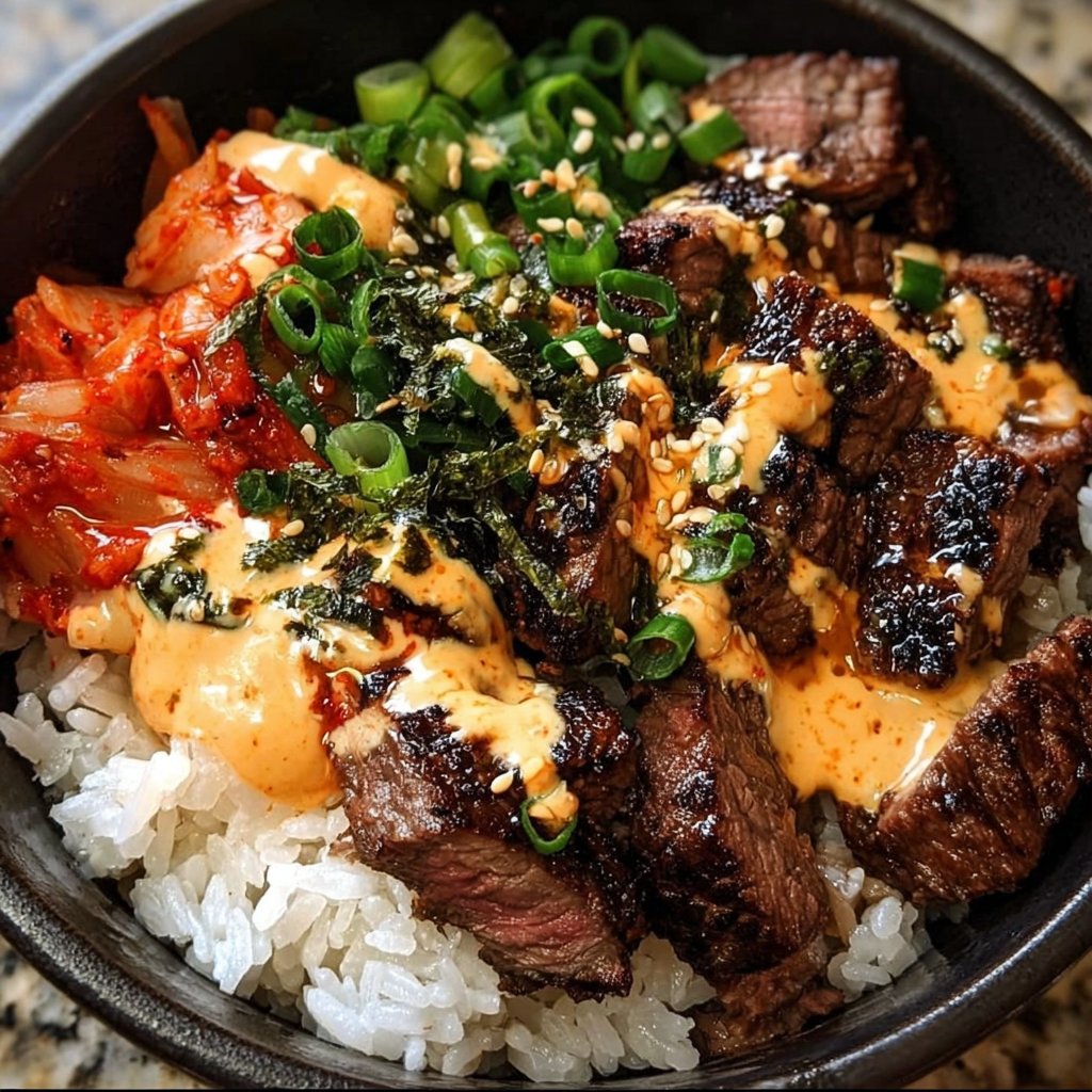 Korean BBQ Steak Rice Bowls