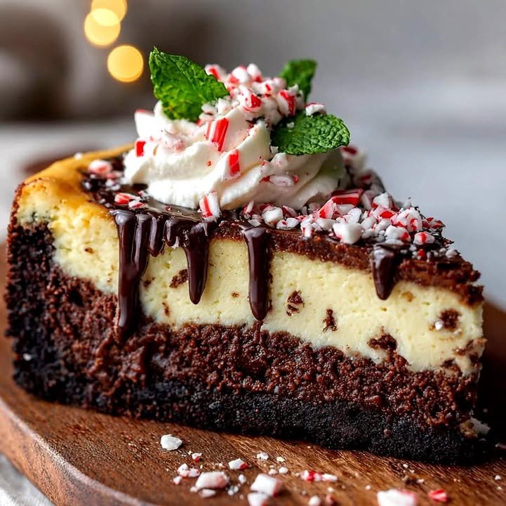 Brownie Peppermint Cheesecake