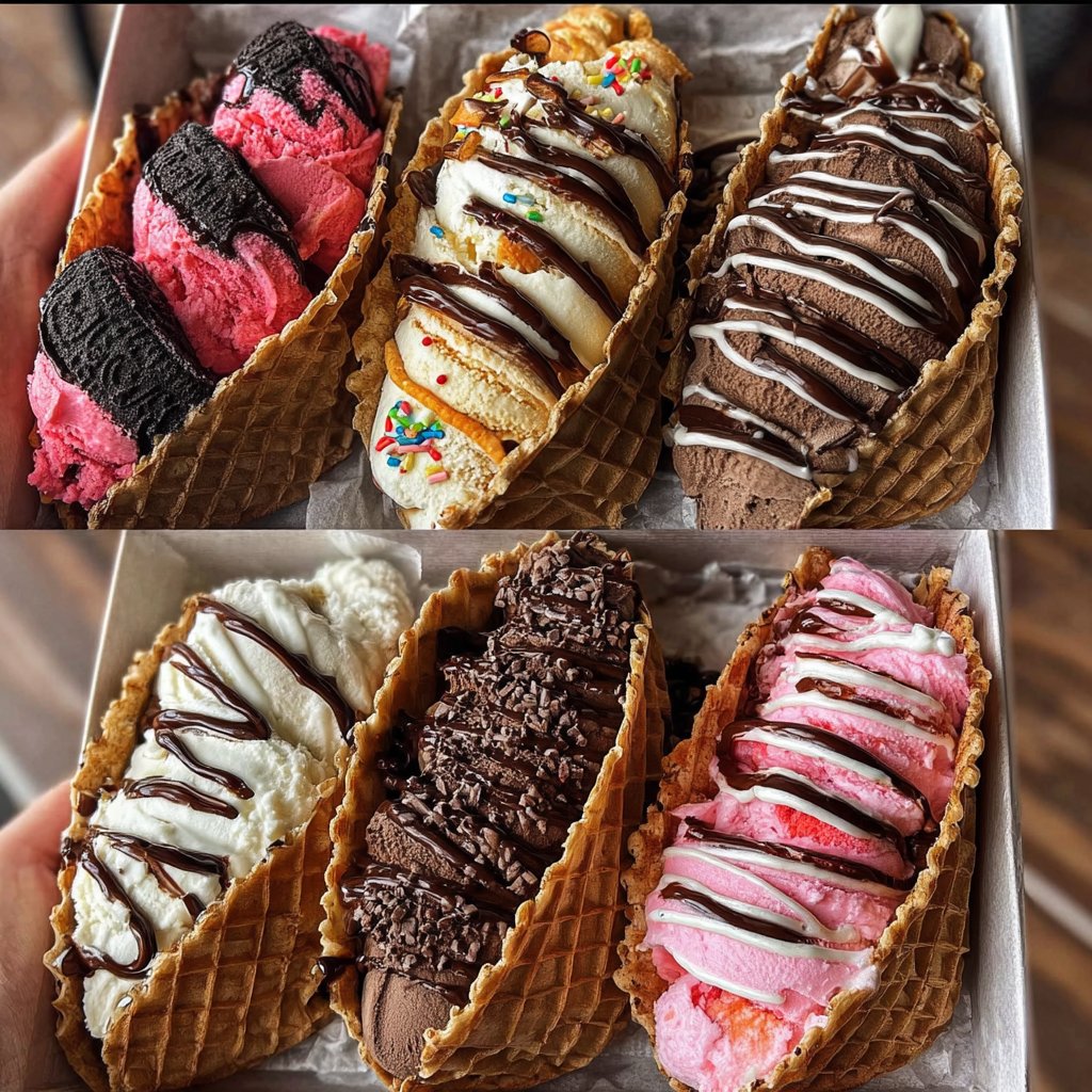 Chocolate Ice Cream Tacos