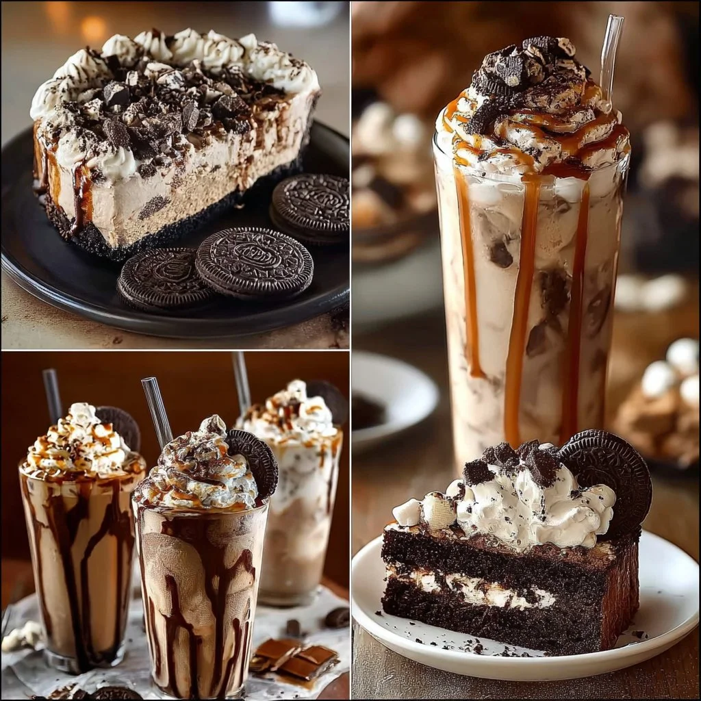 Delicious chocolate cake served with a refreshing ice-cold frappe