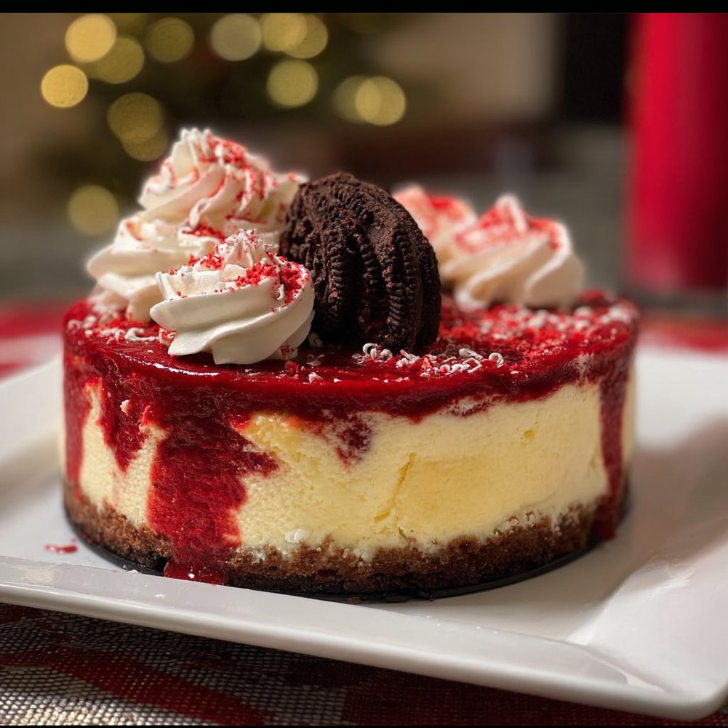 Christmas Red Velvet Cheesecake
