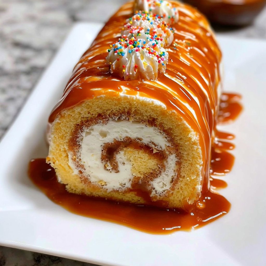 Caramel Roll Cake