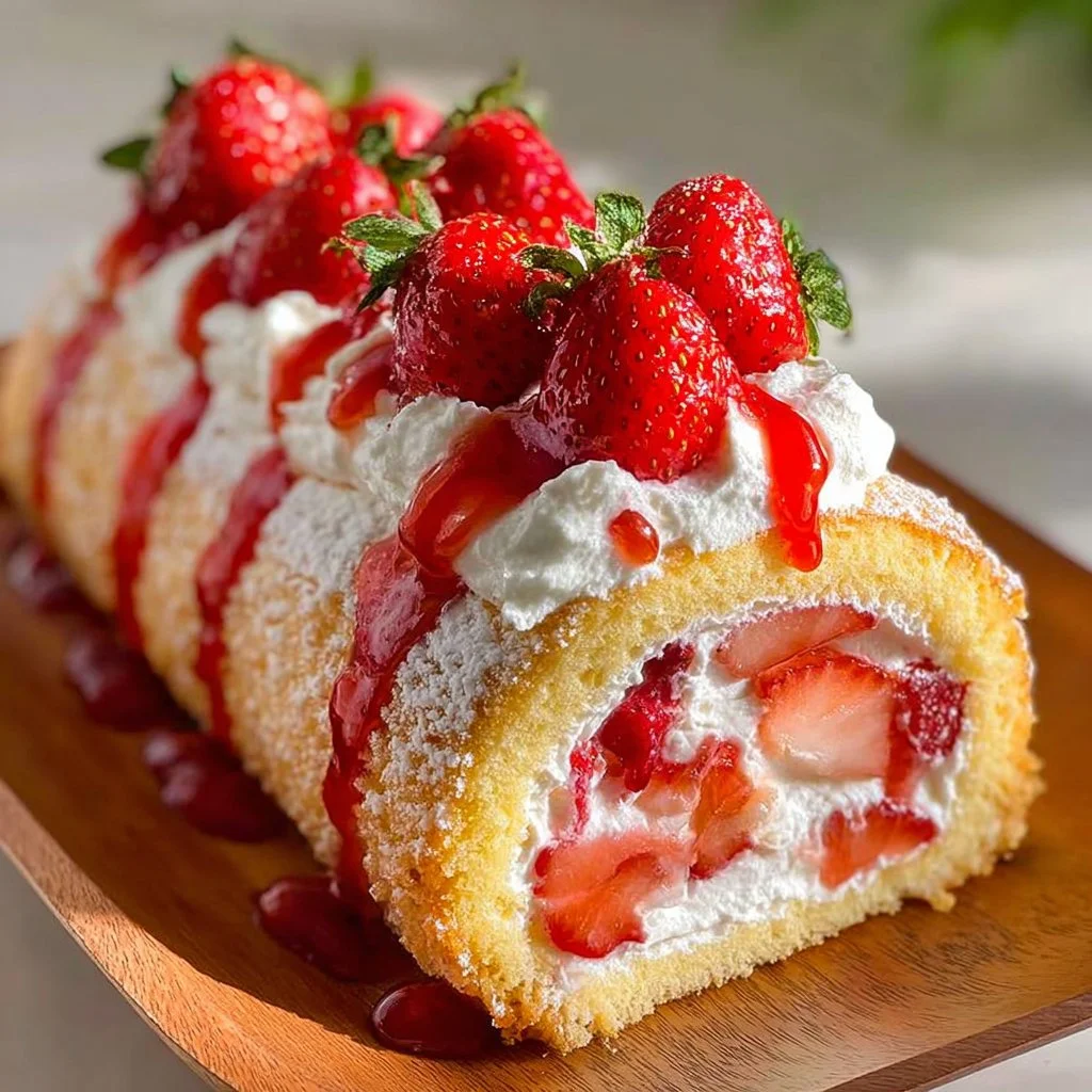 Delicious homemade strawberry cheesecake topped with fresh strawberries