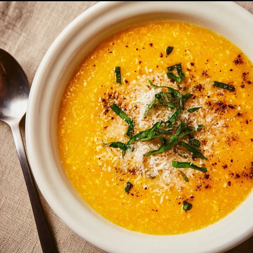 Delicious Italian Penicillin Soup in a rustic bowl, garnished with herbs.