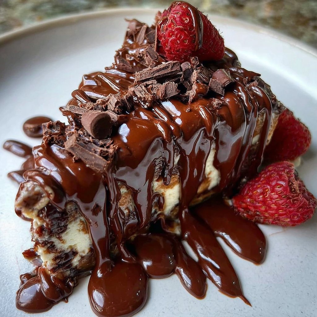 Chocolate Waterfall Cheesecake