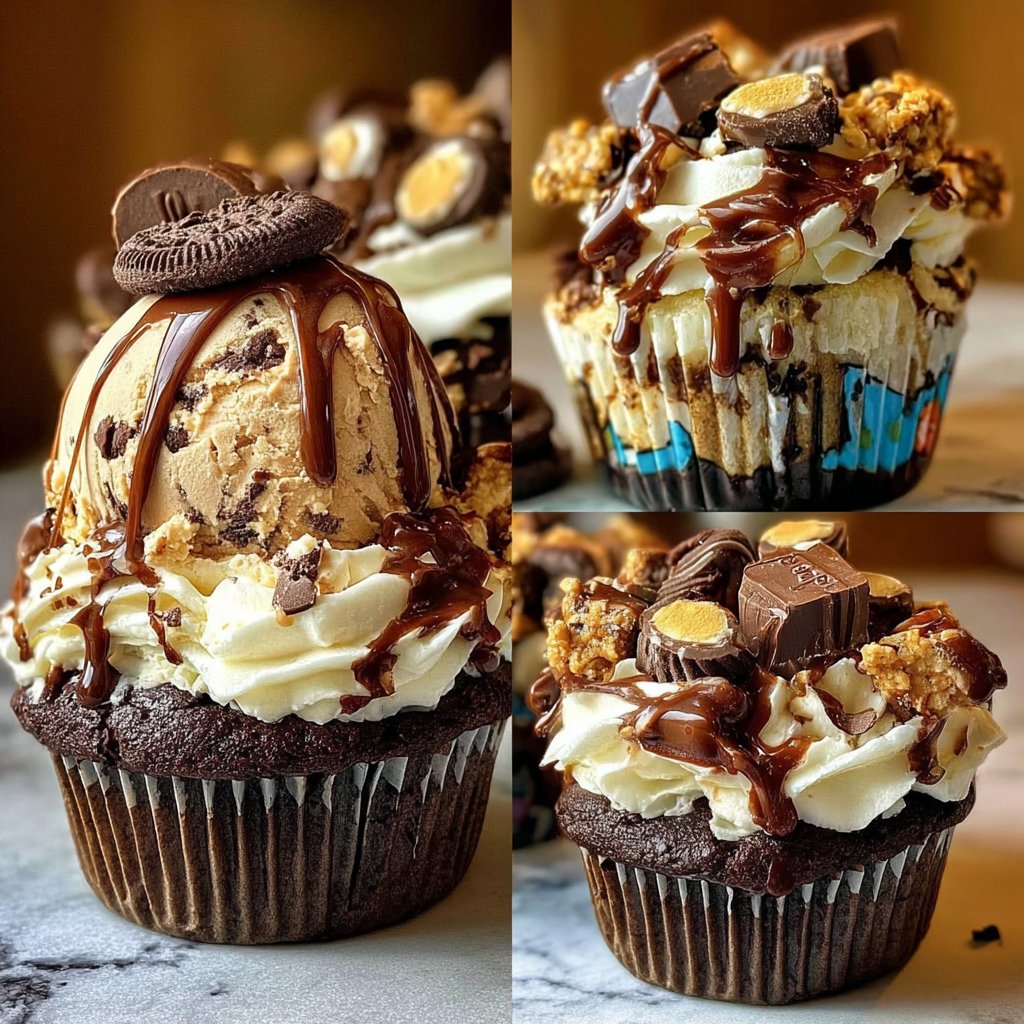 Ice Cream & Chocolate Cupcakes