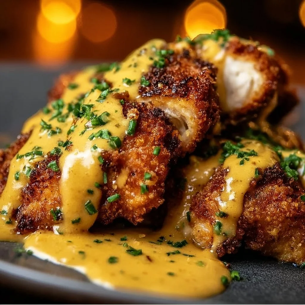 Delicious Pretzel Chicken with crunchy crust and tender meat