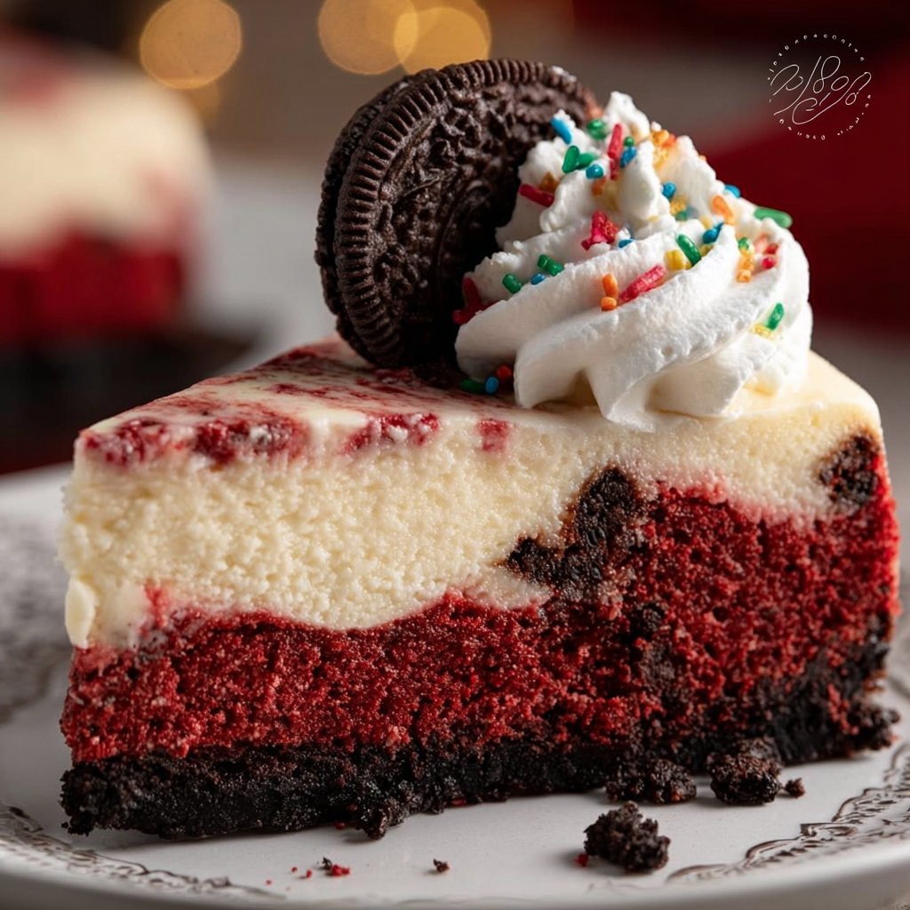 Christmas Red Velvet Cheesecake