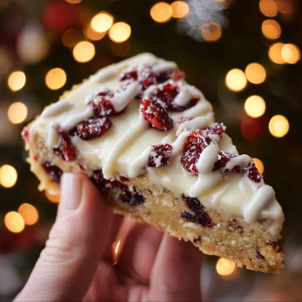 Homemade Cranberry Bliss Bars inspired by Starbucks recipe