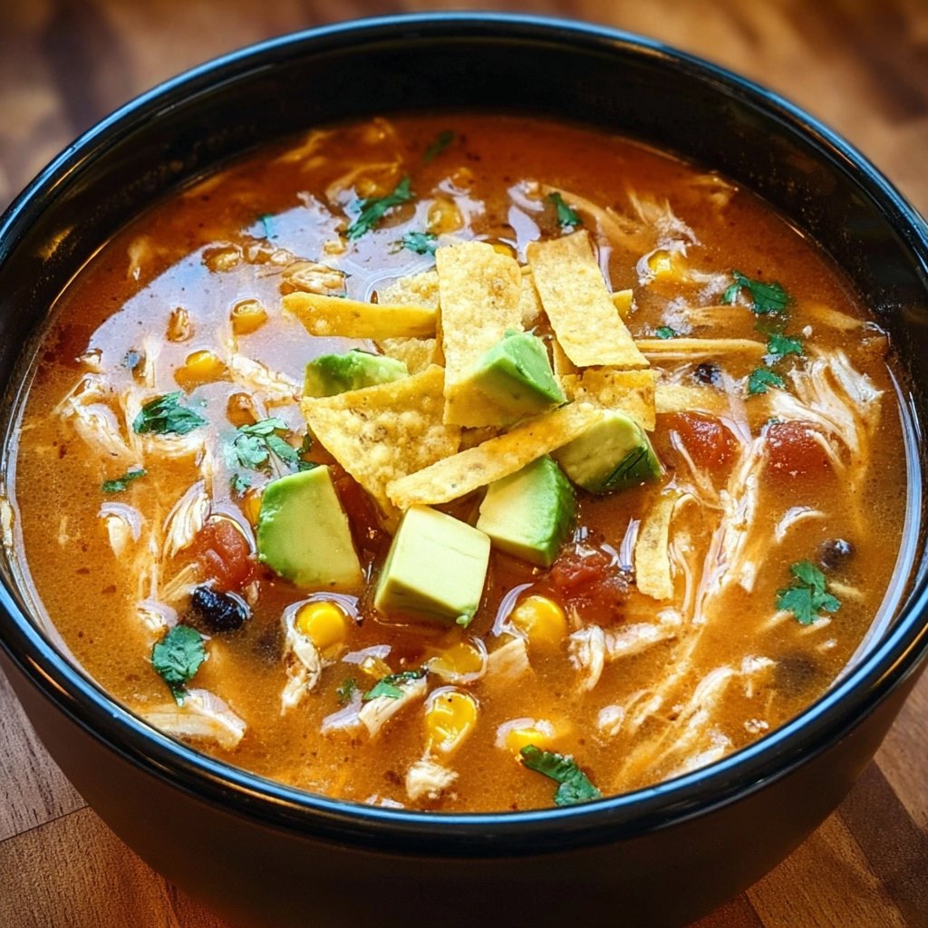 Crockpot Chicken Tortilla Soup