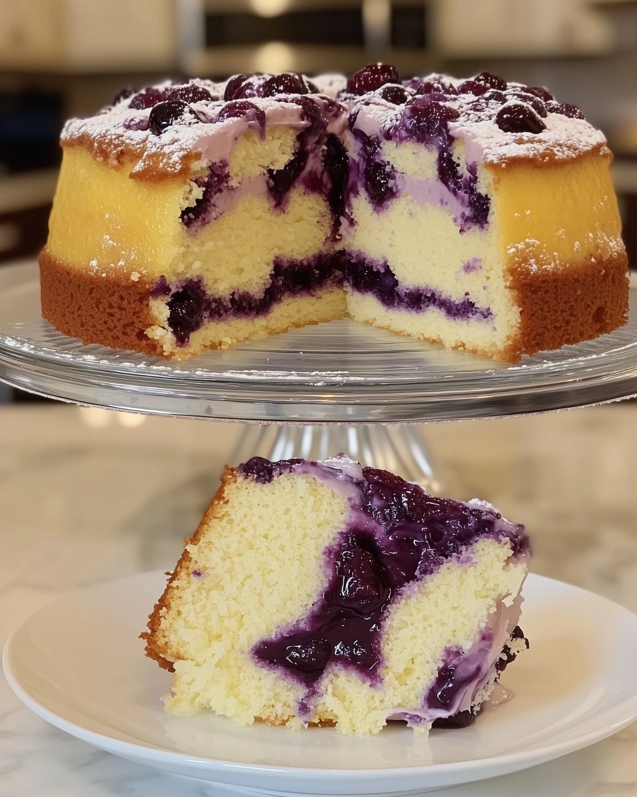 Blueberry Lemonade Pound Cake