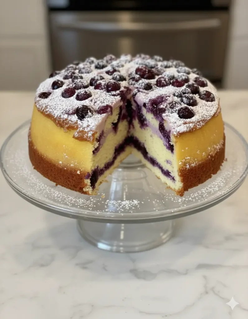 Blueberry Lemonade Pound Cake