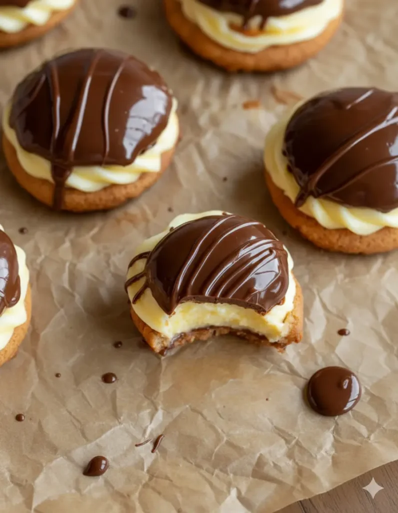 Boston Cream Pie Cookie Bites 