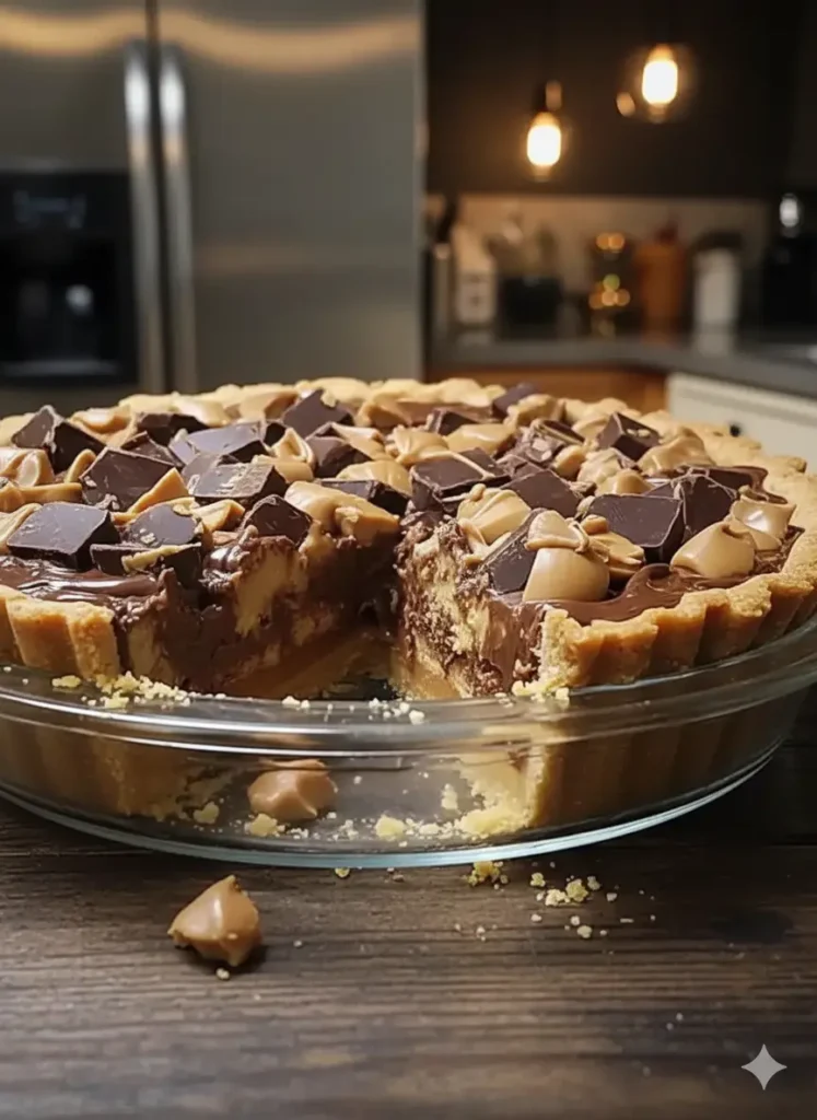 No-Bake Chocolate Peanut Butter Cup Pie