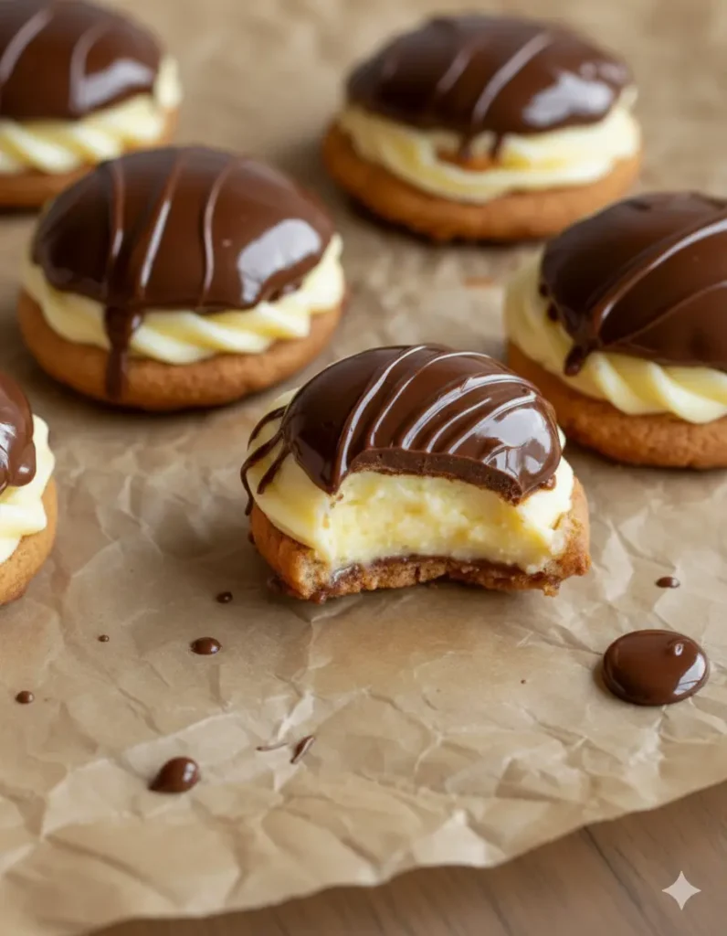 Boston Cream Pie Cookie Bites 