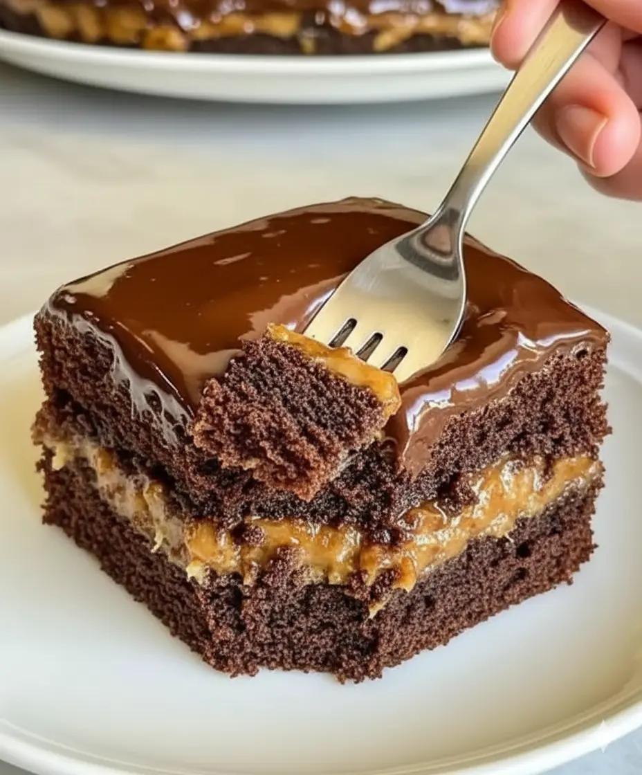 High-Protein Chocolate Turtle Cake