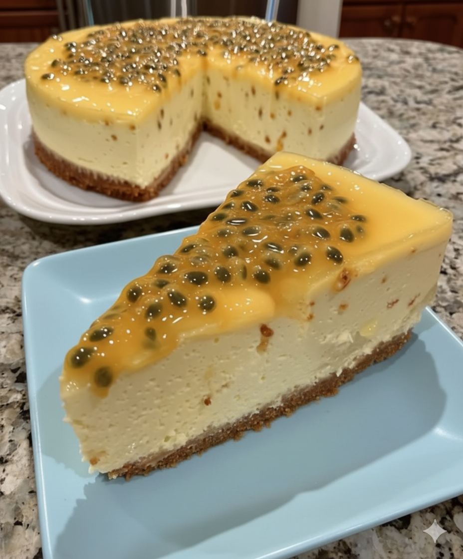 Passion Fruit White Chocolate Mousse Cake