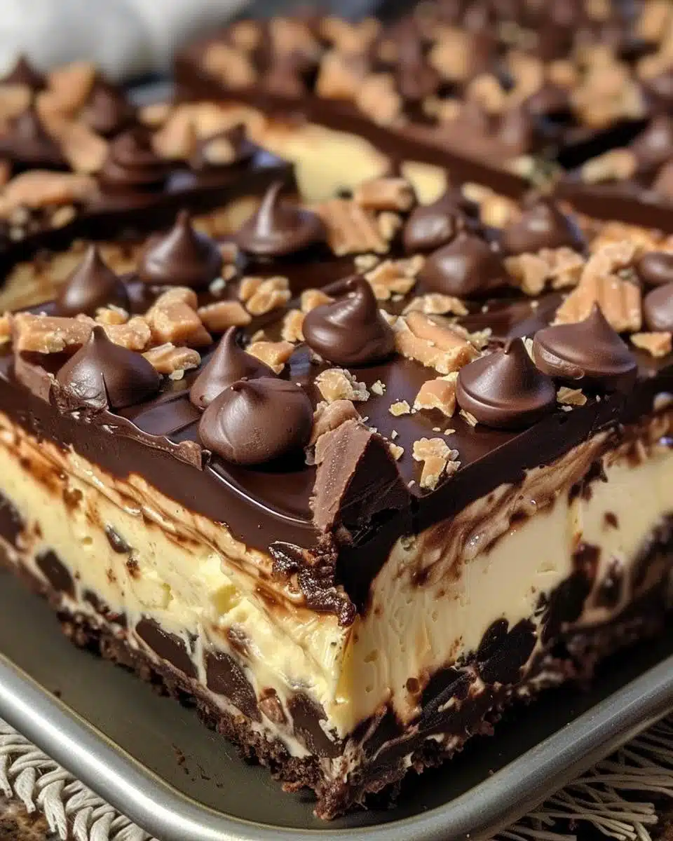 Reese’s Butterfinger Cheesecake Bars