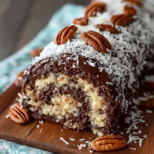 German Chocolate Cake Roll