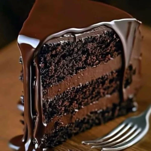 Super Moist Chocolate Cake with Glossy Ganache