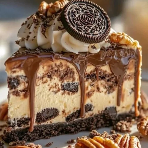 Decadent Oreo Pecan Cheesecake