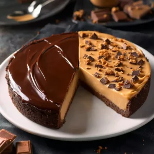 Delicious caramel-topped baked cheesecake slice on a plate