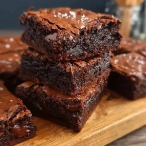 Delicious homemade chocolate brownies with a rich, fudgy texture